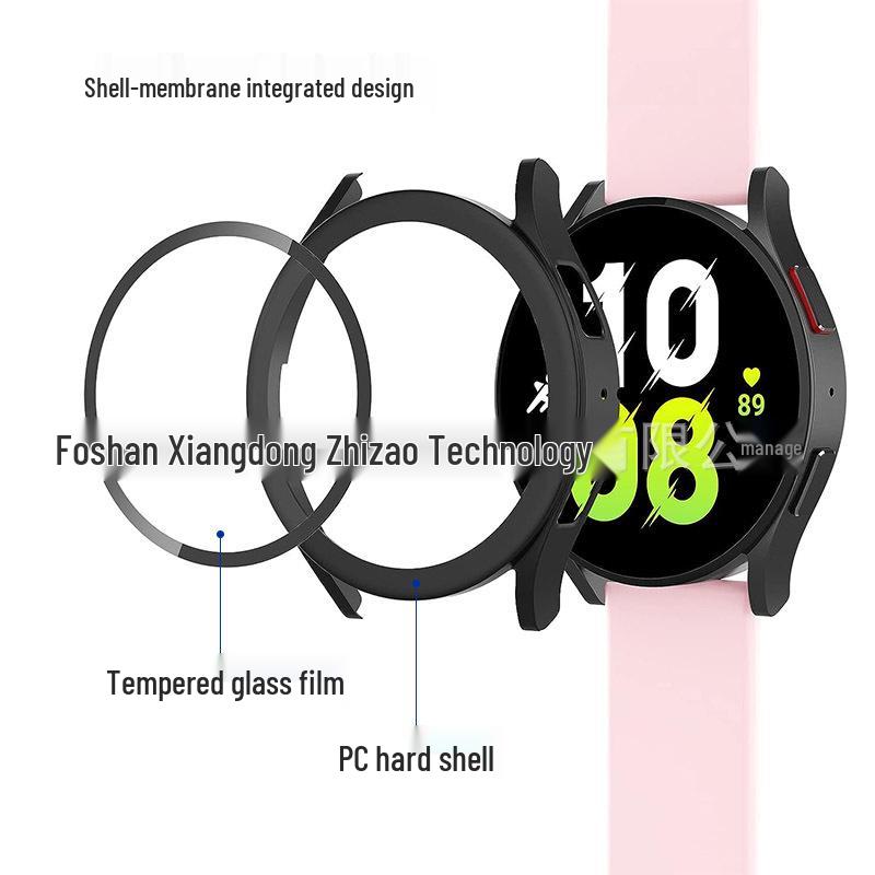 Защитный чехол для Samsung Watch 6 Classic со встроенной пленкой для моделей 5/Pro/4 - Жесткий ПК-чехол
