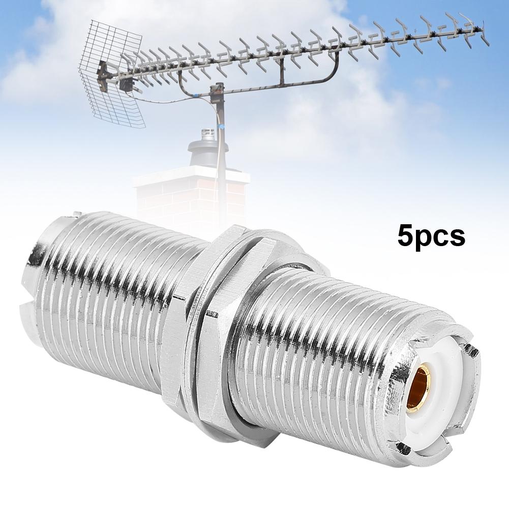 5pcs SO239 UHF Female To Female Plug Jack RF Adapter Connector for 2 PL259 Plugs