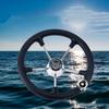 Black Foam Grip Boat Steering Wheel Stainless Steel Destroyer Steering Wheel  Marine Use