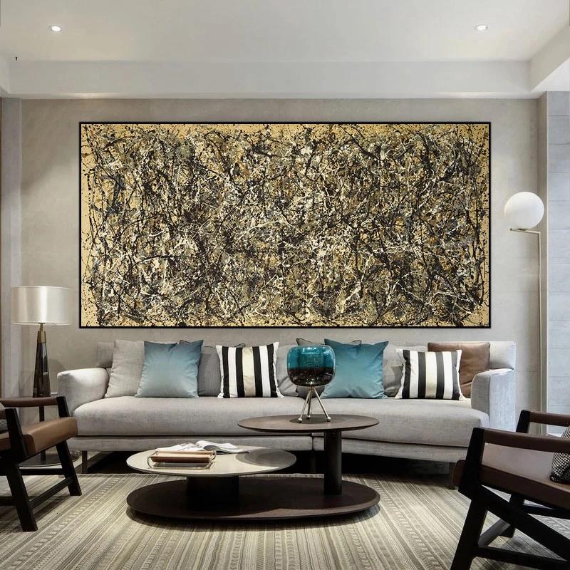 Canvas Painting Jackson Pollock - Famous Abstract Art Painting Posters and Canvas Printmaking Home