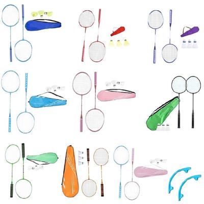 1Pair Shuttlecocks Racquet Sports Set Light Weight Double Badminton Racket Indoor Outdoor Sports Accessories Enduring