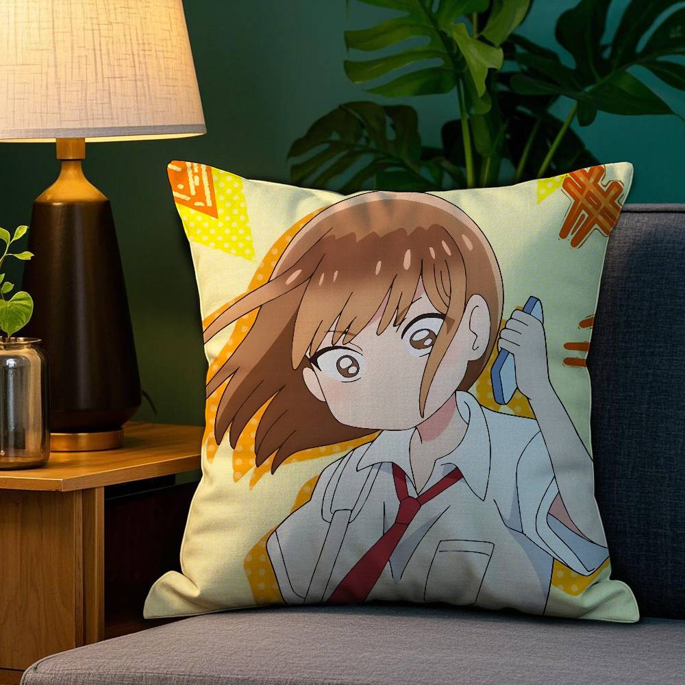 Kwaii B-Blue B-Box Anime Pillow Case Anti-dustmite Pillowcase Invisible zipper silky short plush Sofa cushion cover