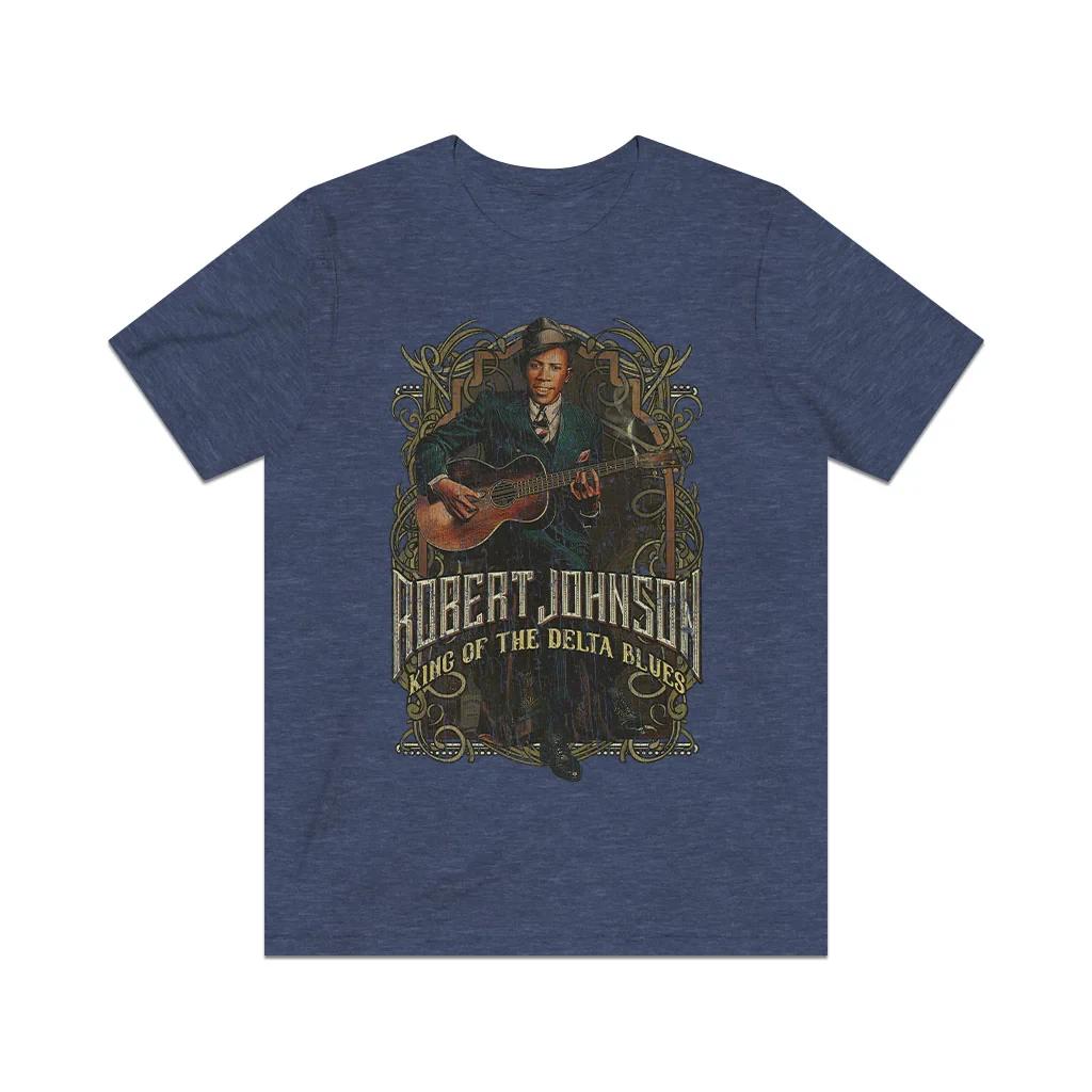 

King of The Delta Blues 1937 Vintage Men s T shirt L