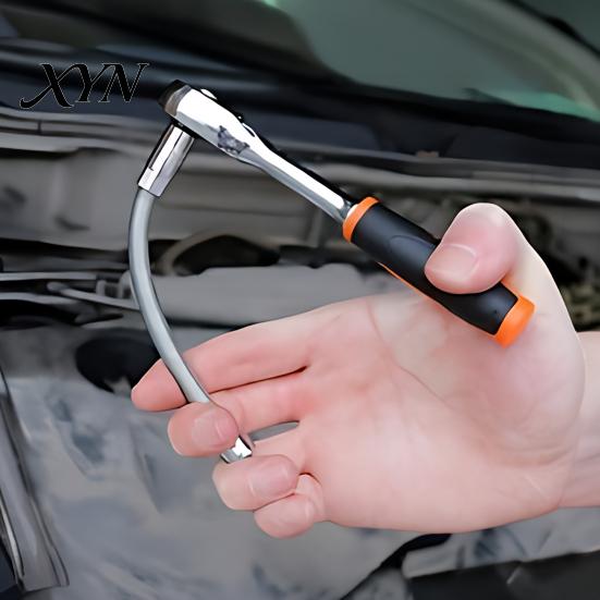 Flexible Extension Bar 1/3Pcs Shaft Bar, 3/8" 1/4" 1/2" Drive Bendable Tight Space Wrench Extender Socket Extender, Electric Connection Rod for Spaces