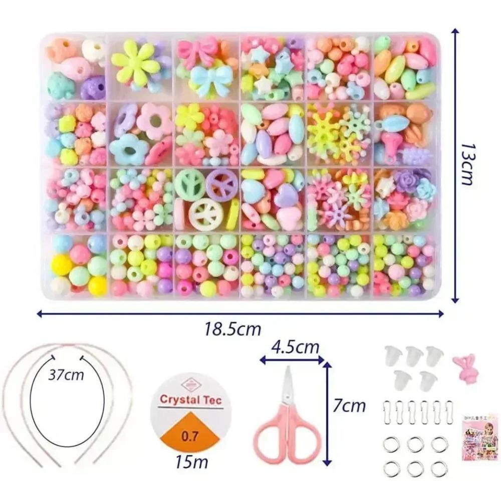 500pcs Clay Beads Bracelet Making Kit Friendship Bracelet with Needle Cord DIY Arts Crafts Gift Toy for Kids Classroom Exchange