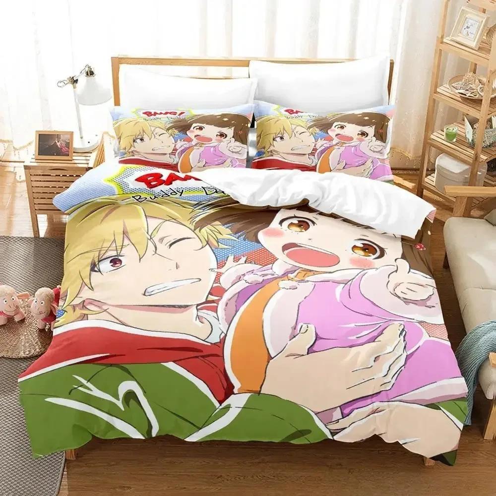 Buddy Daddies Bedding Set Single Twin Full Queen King Size Bed Set Adult Kid Bedroom Duvet Cover Sets 3D Anime Bed Sheet Set