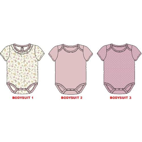 New Three-piece Baby Clothes Fart Clothes Short-sleeved Summer Printed Children's Clothing Baby One-piece Suit