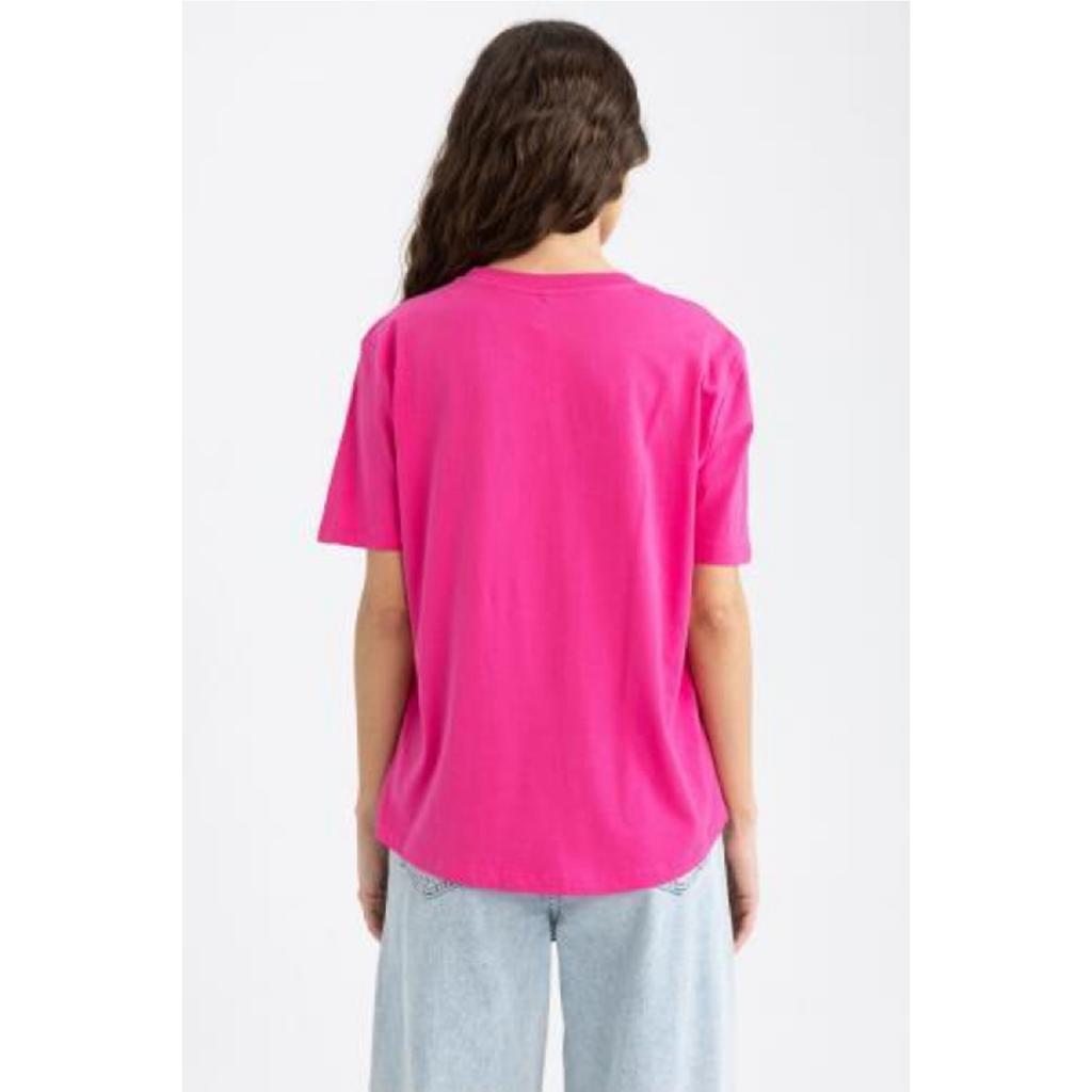 Tricou cu mânecă scurtă cu decolteu obișnuit, de formă regulată