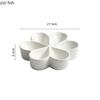 Irregular Shape Ceramic Dinner Plate Multi Grid Specialty Snack Desserts Tray Restaurant Solid Color Cutlery Sashimi Sushi Plate