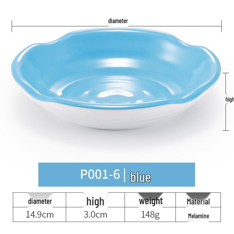 Imitation Porcelain Melamine Dipping and Snack Dish for Restaurants