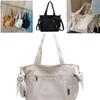 Simple Solid Color Large Capacity Women Casual Oxford Cloth Tote Bag For Daily Use