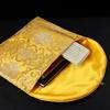 Colorful Buddhist Scripture Storage Bag Organizer Handicrafts Embroidery Satin Button Bag Good Luck Tibetan Home Gift Decorative