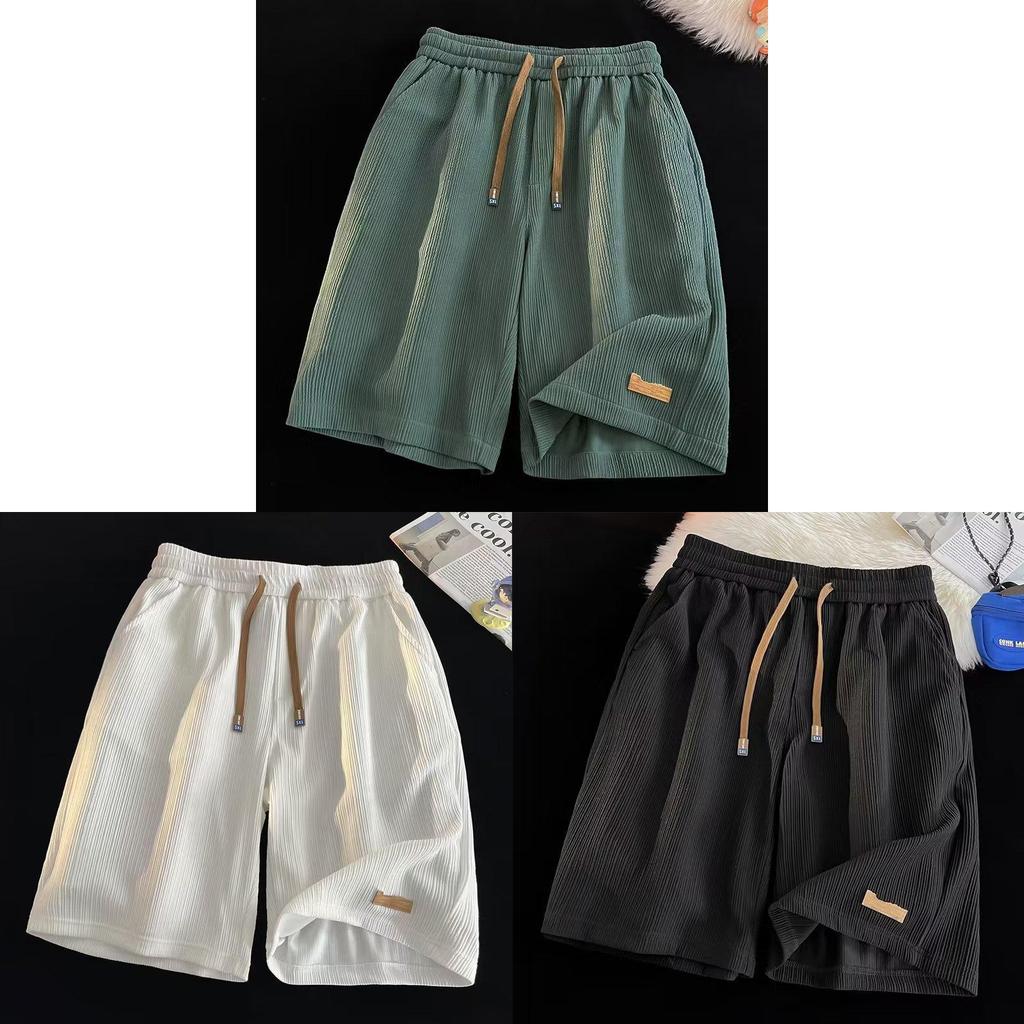 Athletic Shorts Men Summer Breathable Polyester With Drawstring Waist For Casual Sports Activities
