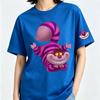 Alice's Adventures In Wonderland Cheshire Cat Anime Cartoon 2026 Newest Trend Harajuku Men and Women Fashion Casual Cotton T-shirt