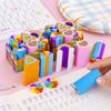 6 Pcs Pencil Erasers Back to School Erasers Rainbow Erasers Love Heart Eraser Reward Gift For Kids Writing Correction