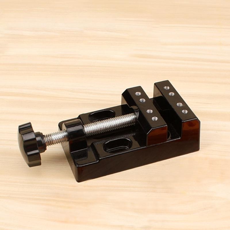 Aluminum Mini Table Vise Jaw Carving Bench Clamp Drill Press Vice Micro Clip Adjustable Flat Pliers DIY Jewelry Tools