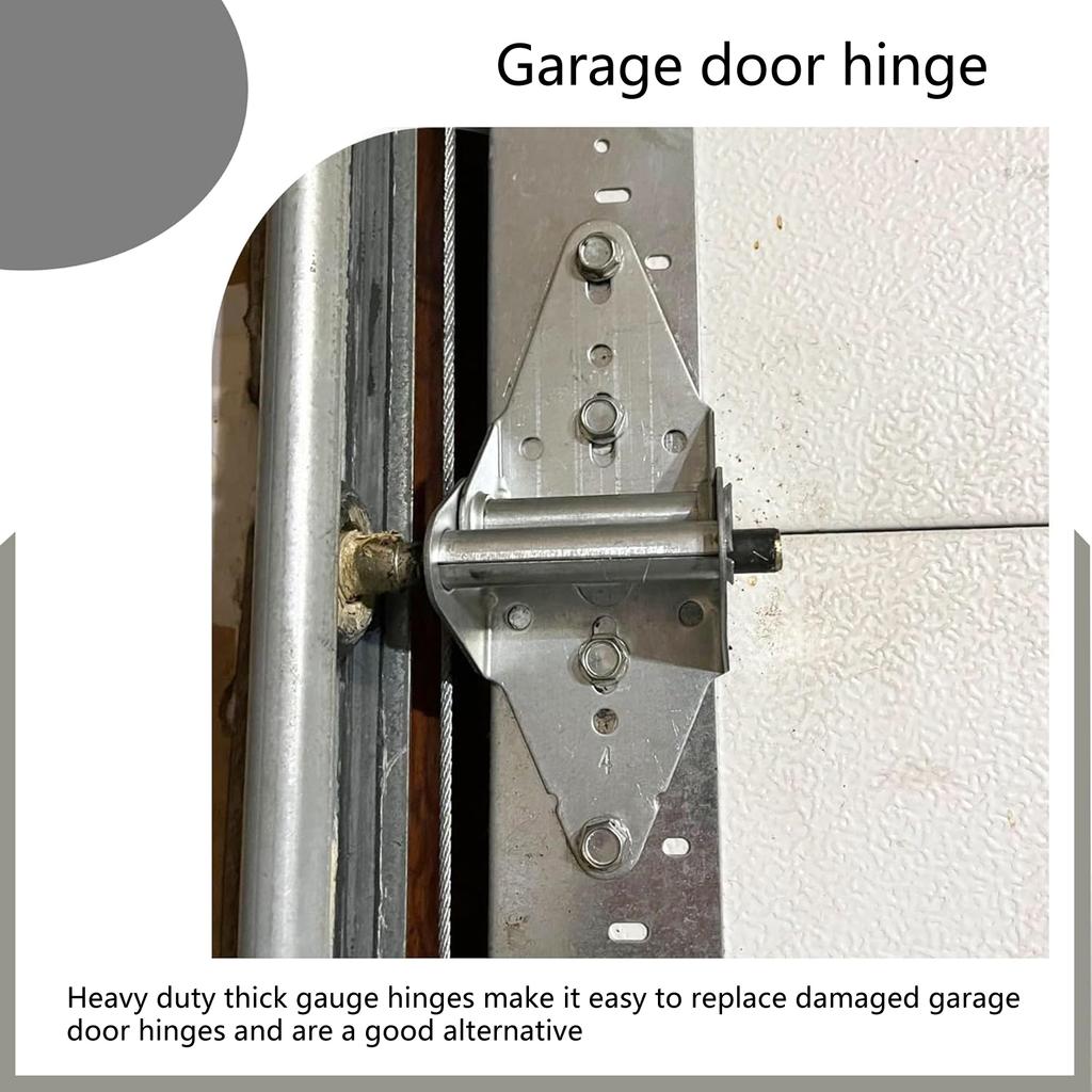 Pack of 6 Portable Garage Door Hinges Stainless Steel Includes 8 Screws for Sturdy and High Performances Daily Use