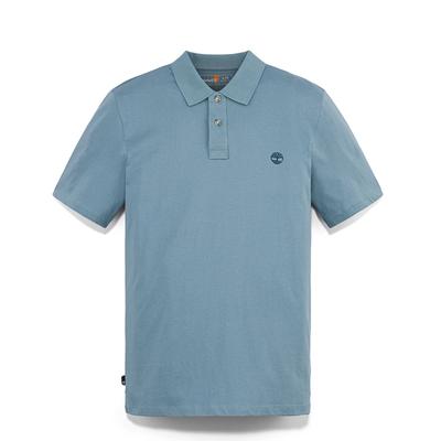 Outdoor Casual Loose Breathable Short Sleeve Polo Shirt Men Tops Bright-Steel-Blue A63YQ758