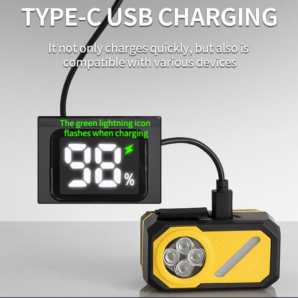 Far Lanternă Luminos LED Super Luminos Reîncărcabil Lumină RGB Impermeabil Senzor de Mișcare Exterior Camping Alergare Drumeție Pescuit