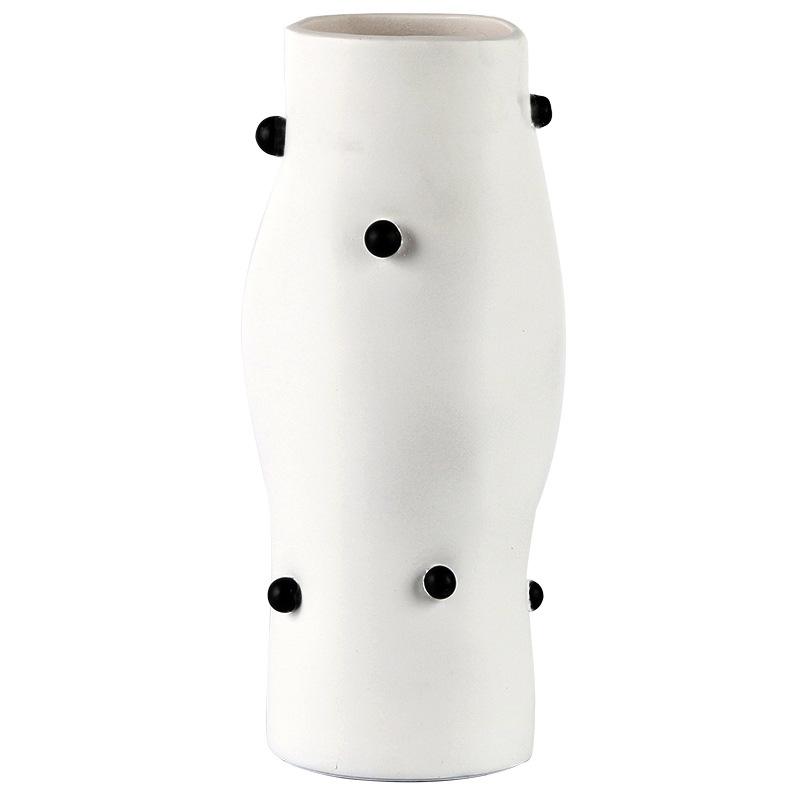 Modern Art Irregular Small Vase Ornaments Living Room Hotel Entrance Model Room Flower Arrangement Black Dot Flower Device Decorations