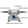 Double-Head Tabletop Cloth Wheel Polisher Small Power Adjustable Speed Double Head Polisher Desktop Jewelry Polishing Machine