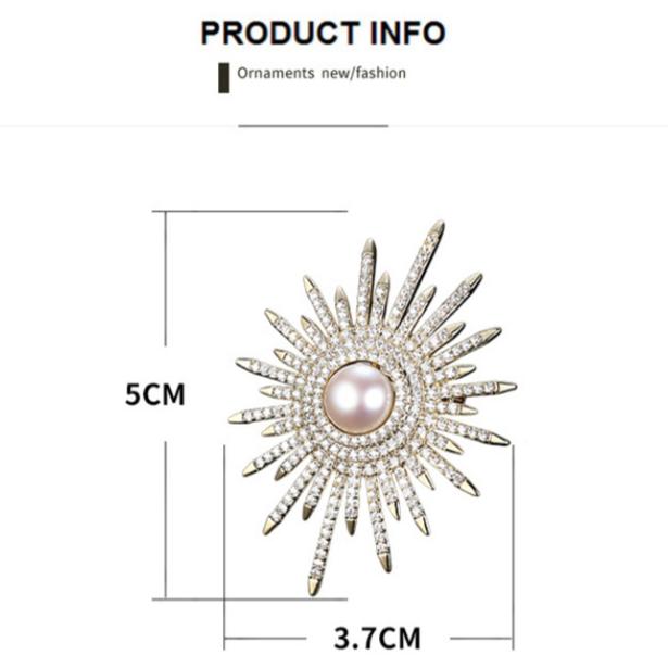 Sunflower Brooch Pins Sunflower Pearl Brooch Pins for Women Sunflower Rhinestone Brooch Pins for Clothes Lapel Badge Brooch Pins