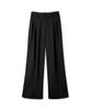 Michikoleondeonkosino Autumn Two-Pintuck Wide Slacks Black