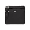 Re-Nylon Triangle Logo Zipper Crossbody Bag Men Bags Black 2VH118-2DMH-F0002-V-OOO