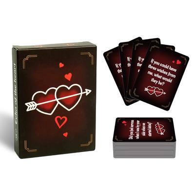 50-Pack Couple Interaction Question-Answer Game Cards Married Fun Leisure Entertainment Dialogue Cards