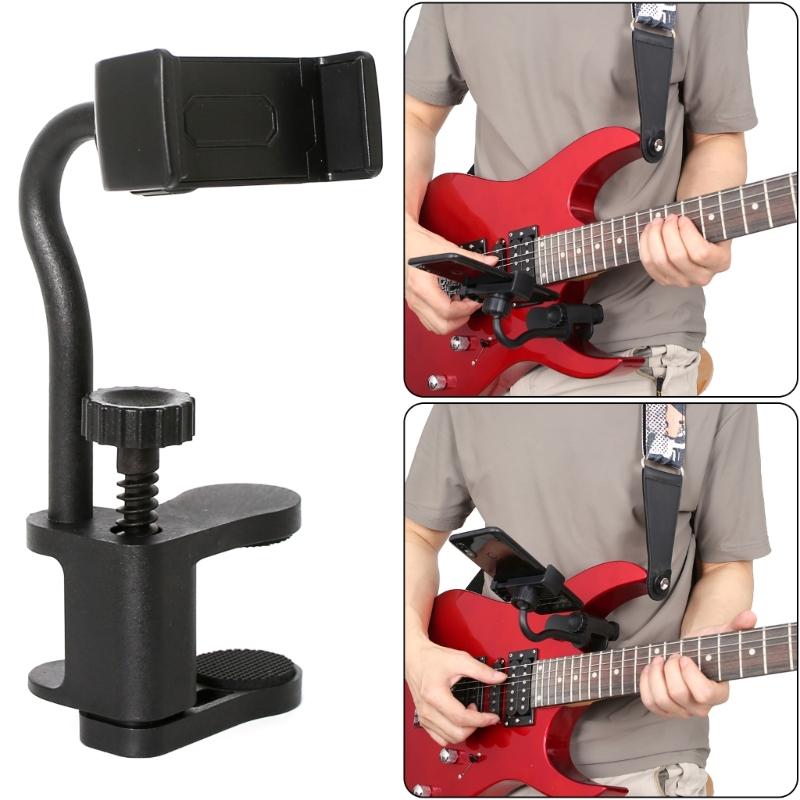 Multifunktionale dicke Gitarren-Handyhalterung Verstellbare Gitarren-Telefonhalterung für Gitarrenauftritte und Übungen Langlebig