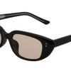 Mini sunglasses with a kitsch look, Southeast Asian leopard print, and horn-rimmed frames