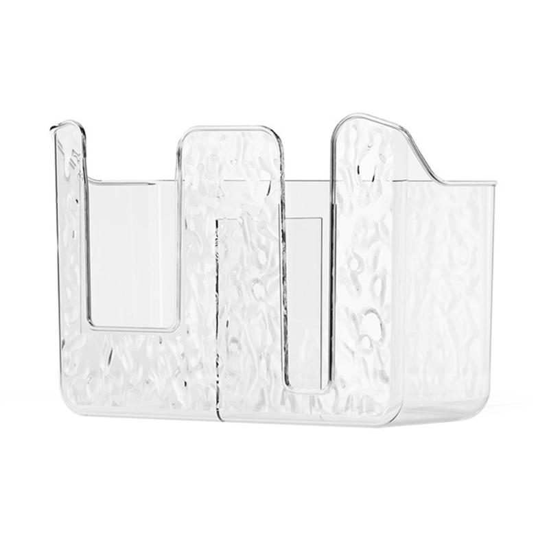 

Double Chamber Adhesive Mount Plastic Tissue Dispenser Waterproof Bathroom Storage For Wet Wipes And Small Essential 1