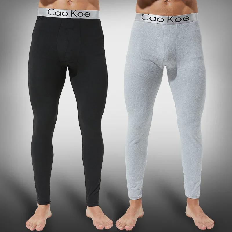 Pánské termo kalhoty slim-fit z prémiového německého sametu s fleecovou podšívkou - velké velikosti na podzim/zimu.
