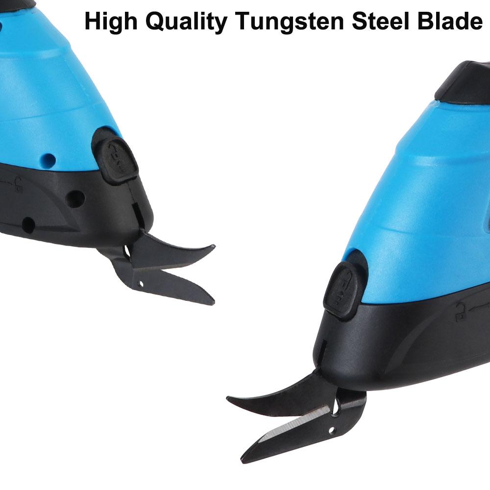 Kabellose, tragbare elektrische Schere mit 10.000 U/min, universelle Stoff-Nähschere, Wolframstahlklinge für Heimhandwerk und Schneider