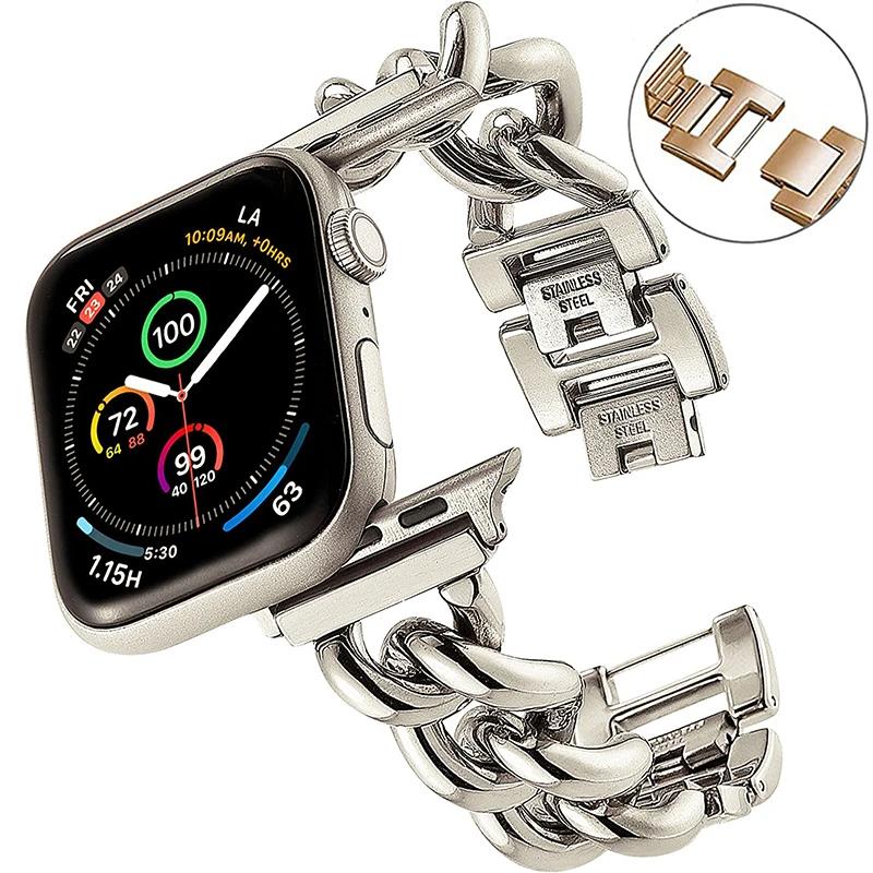 Stainless Steel Band for Apple Watch Ultra 3 2 49mm 11 10 9 8 7 42mm 41 46 45mm Strap for iWatch 6 SE 38 40 44mm Luxury Bracelet