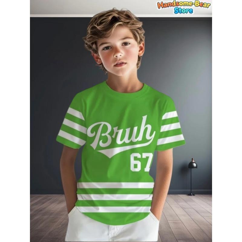Funny Six Seven T-Shirt for Kids 67 Number 3D Print Summer Short Sleeve Tee Loose Basketball Sports Tops Fashion Kids Clothing