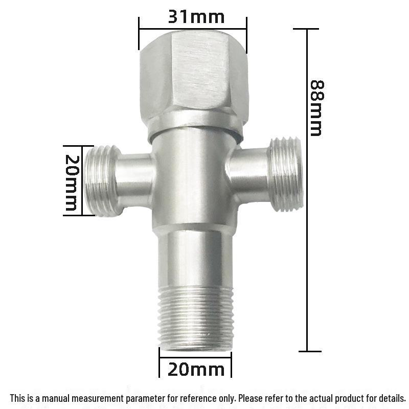 

Трехходовой треугольный клапан из меди для унитаза и раковины с двумя выходами и сантехническими принадлежностями 304, one-inlet and two-outlet