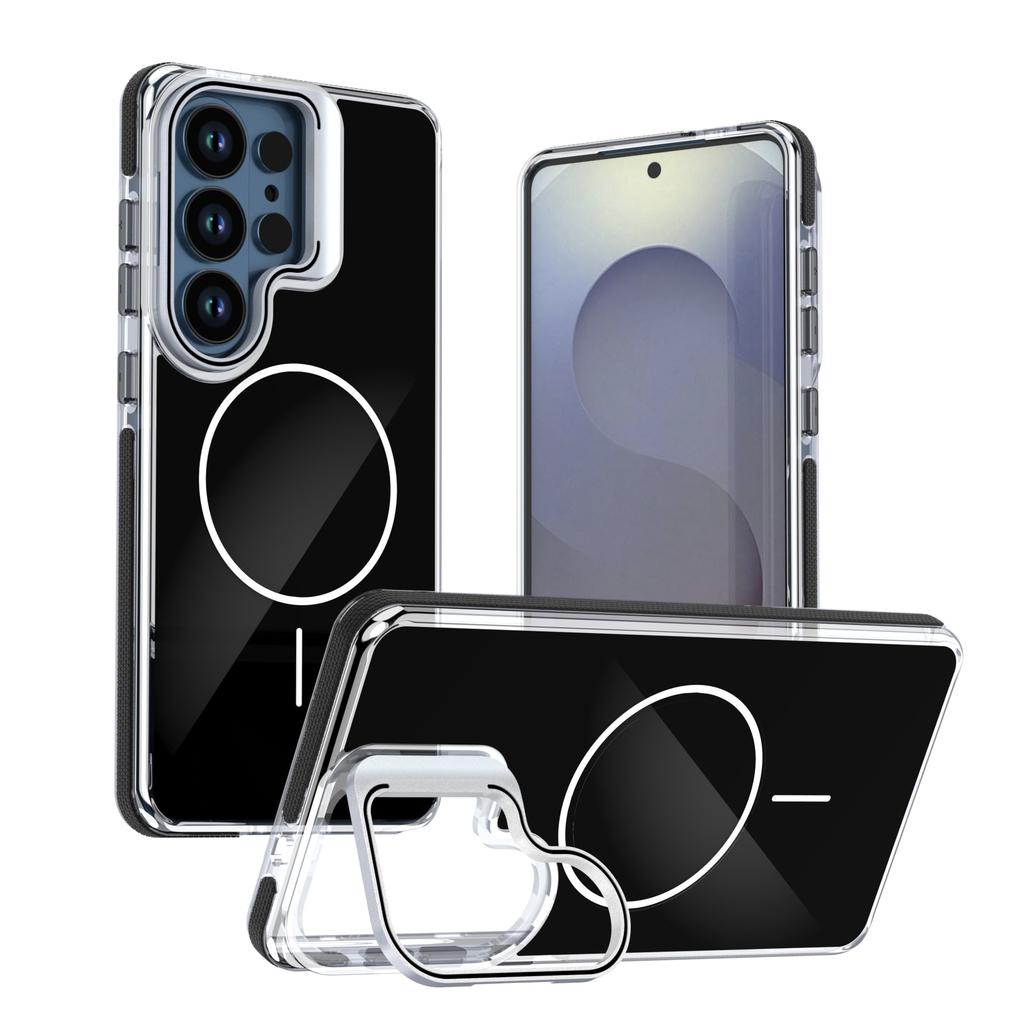 case for Samsung S26 plus ultra Magnetic lens holder protective case full coverage Wireless Charging Shock Proof WIth Kickstand