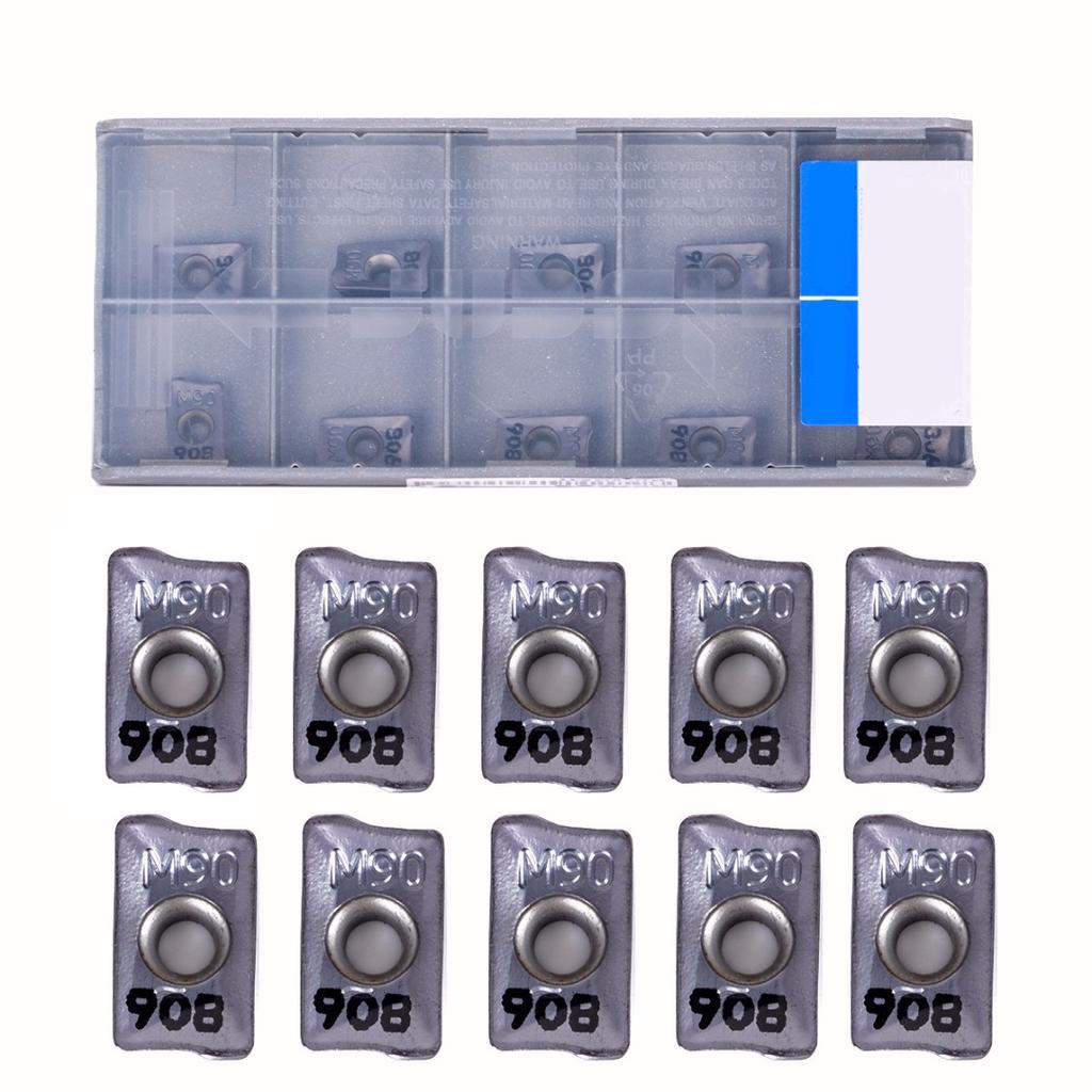 10Pcs HM90 APKT1003PDR IC908 carbide Inserts For Lathe Turning Tool Boring Bar