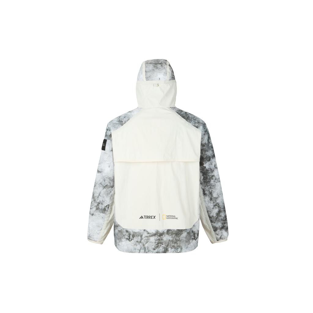 adidas X National Geographic Collaboration Terrex Comfortable Fashion Versatile Soft Long Sleeve Windbreaker Men Outerwear Track-Grey JD5838