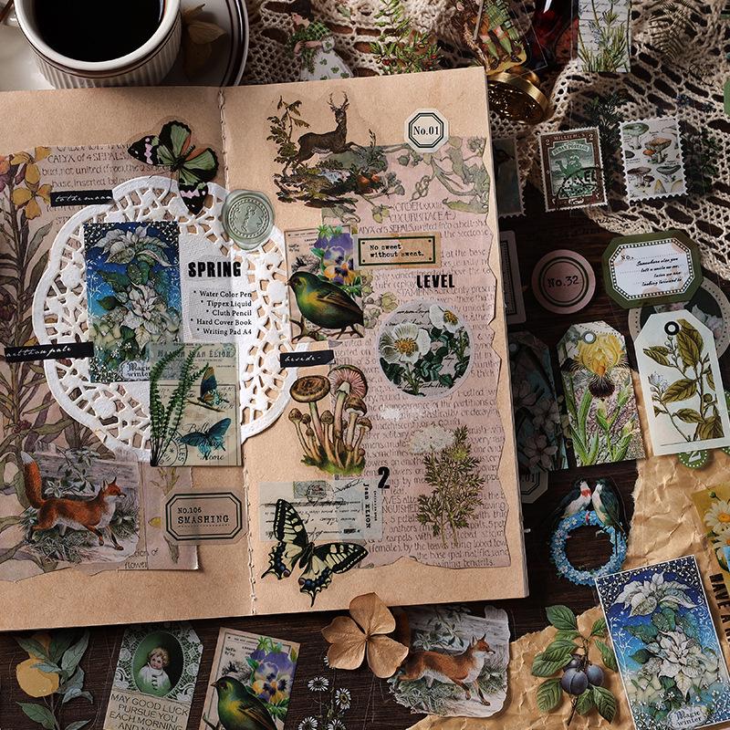 Infeel.Me Island Mountain Wind Series Sticker Book: DIY Journal Decoration - 4 Designs