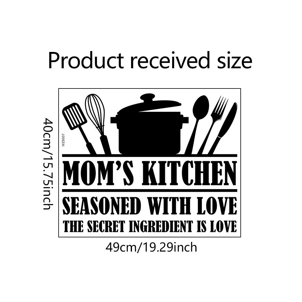 WZ9007 Kitchen Kitchenware English Slogan Restaurant Home Background Wall Decoration Wall Sticker