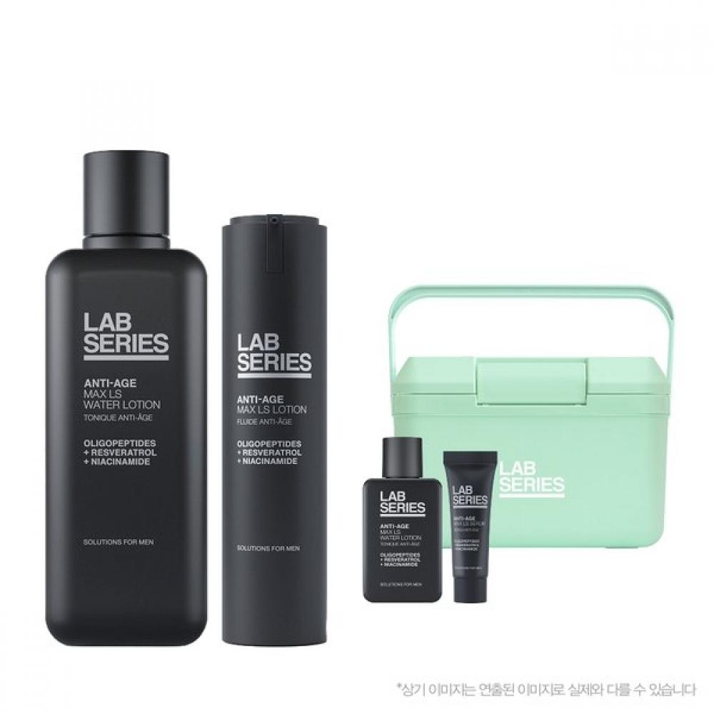Lab Series Max Ls Anti Aging Skin   Lotion Duo  + Cleanser 30ml   Travel Bag Single option