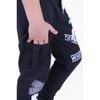 Navy Blue Text Printed Male Tracksuit Six