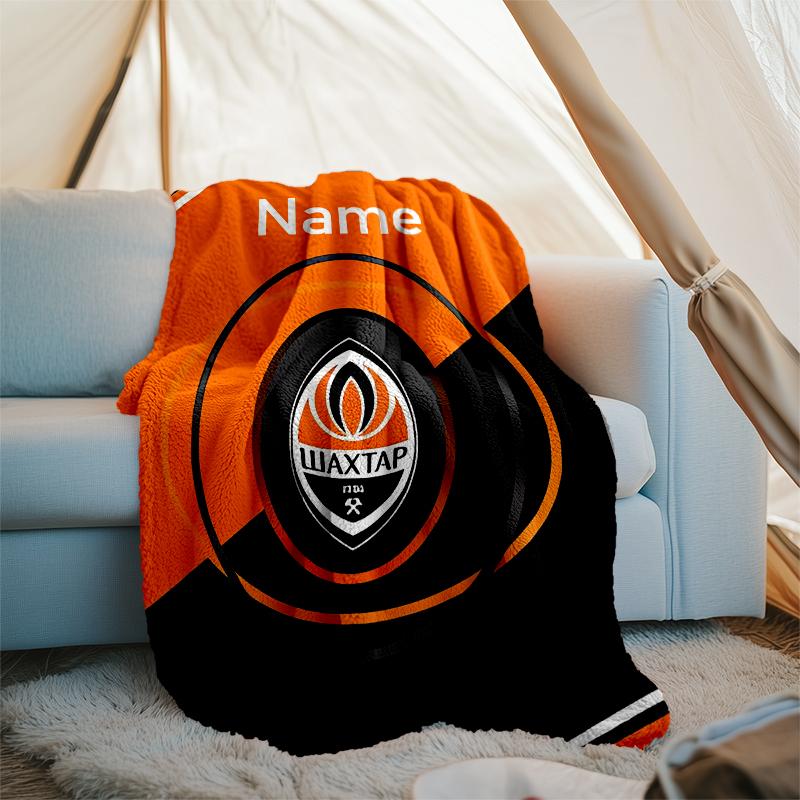 Personalized Custom Name Blanket - FC Shakhtar Donetsk Print Design,Blanket for Sofa,Bed,Travel,Camping - Soft and Warm, Great Gift
