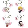 Anime Bungou Stray Dogs Figures Plastic Keychain Flower Key Chain For Women Cute Bag Pendant Charms Key Holder Accessories