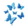 6 stk 3D Glitter Sommerfugl Vægdekoration Dobbeltlag Vinge Sommerfugl Vægkunst Klistermærker Selvklæbende Genanvendelige Vægklistermærker til Børneværelse Soveværelse Stue