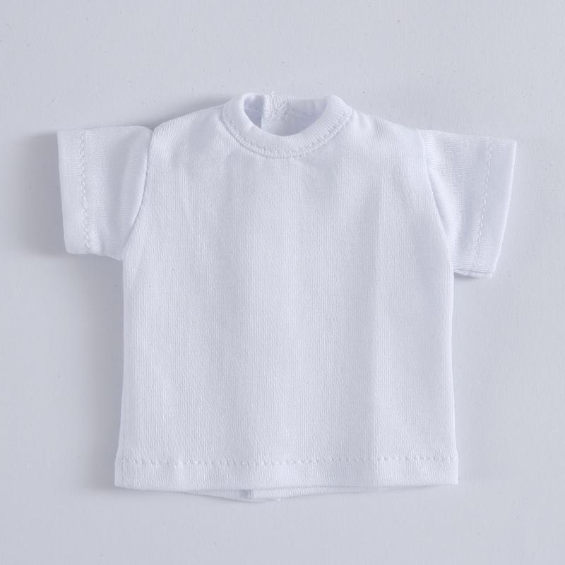 

1/6 BJD doll clothes basic short-sleeved T-shirt all-match top denim pants pants suitable for Blyth, yosd, 30cm doll accessories белый