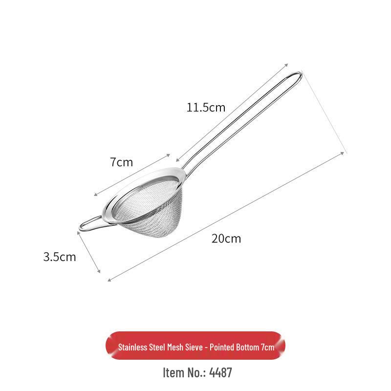 Stainless Steel Triangular Cocktail Strainer Ladle Conical Mesh Sieve.