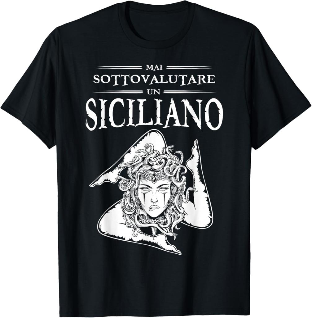 Unterschätze niemals eine sizilianische Trinacria Sicilia Heraldik T-Shirt